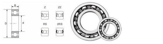 Rodamiento de bolas de ranura profunda para piezas especiales de motocicletas piezas de automóviles P5 Ángulo de contacto 0